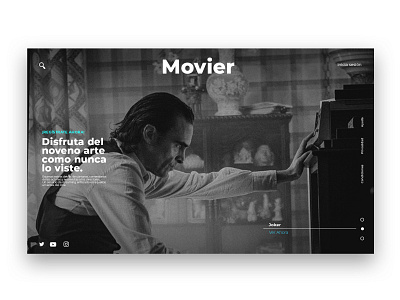 Movier app app design application article clean color hero interface joker letters movie app site typogaphy typography ui user interface user interface design webdesig whiteboard