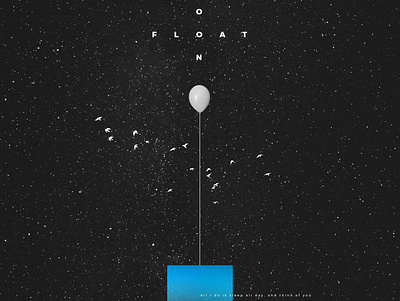 Baloon Float abstract black dark design grunge illustration illustration art inspiration minimalism minimalist minimalist design poster poster a day poster art poster design poster designer simple space spaced white