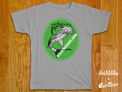 LA Hammerheads dribbble football green grey hammerheads la lime los angeles nfl sharknado sharks threadless