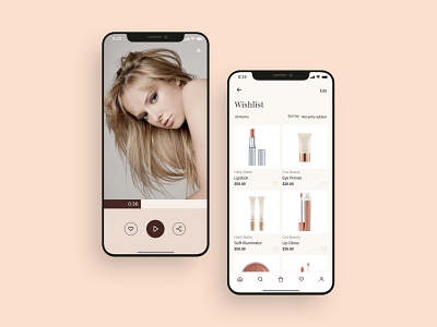 Beauty makeup mobile app UI design by Interface Market on Dribbble