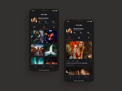 Dark mode social app UI design adobe xd dark mode dark ui figma messaging app mobile mobile app mobile app ui design sketchapp social app social media ui ui kit ui ux design 应用 应用界面 设计