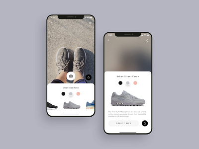 Sneaker AR Tyr On UI Design adobe xd app design app designer app screens ar augmented reality ecommerce figma mobile mobile app mobile app ui design shopping app sketchapp ui ui design ui kit ui ux design 应用 应用界面 设计