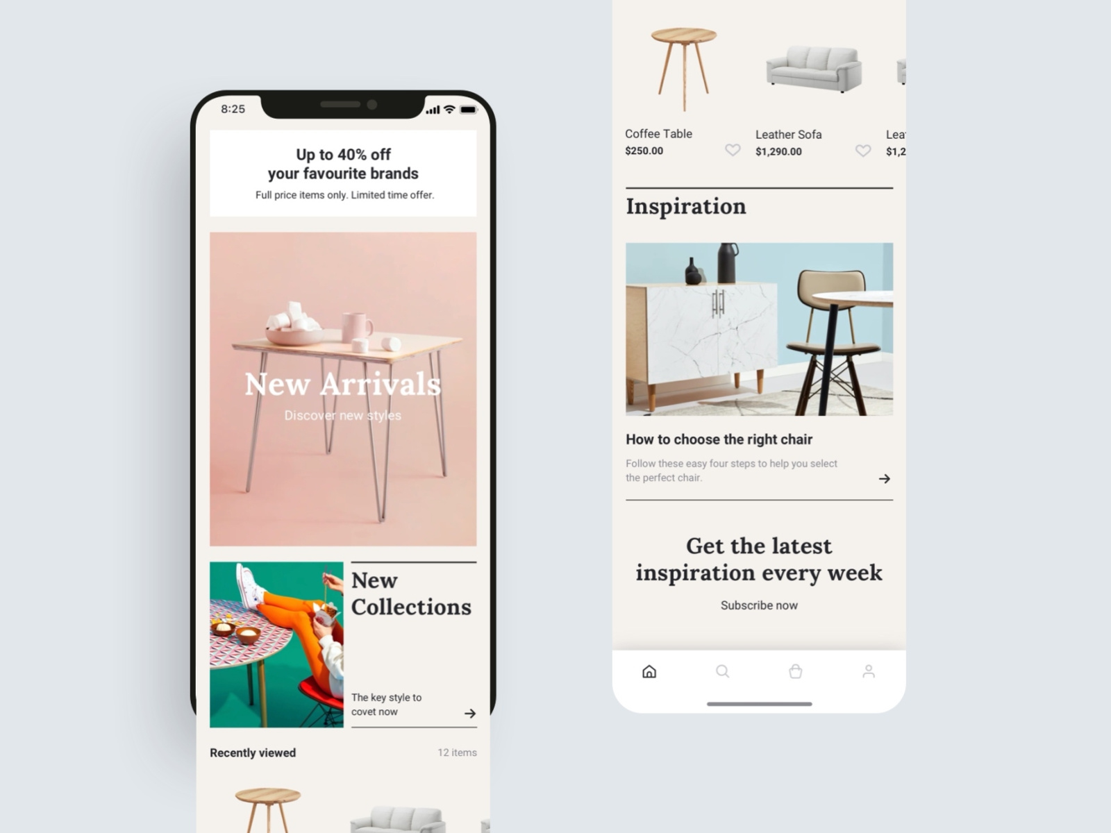 Furnitures App Homepage UI Design by Interface Market on Dribbble