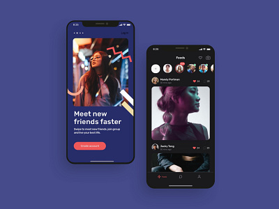 Social Networking App UI design adobe xd dark mode figma messaging app mobile mobile app mobile app ui design sketchapp social app social media social networking app ui ui kit ui ux design 应用 应用界面 设计