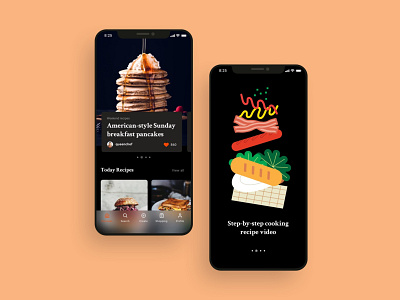 Recipe App Onboarding UI design app designer app illustration app screens cooking app food app food illustrations food recipes illustrations mobile app mobile app ui design recipe app recipes app ui design ui kit ui ux design 应用 应用界面 设计