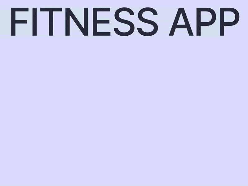All-in-one fitness app UI design