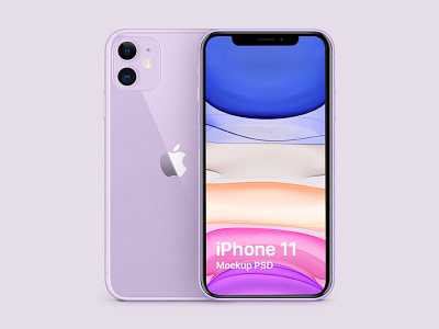 iPhone 11 Purple Free Mockup