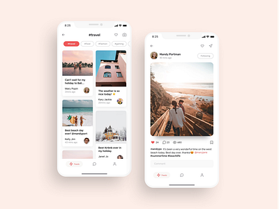 Social feeds UI design