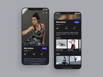 People profile mobile app UI design app ui app ui design app ui kit dark mode fitness app mobile app design mobile app ui product ui profile ui sport app training app ui design ui kit ui kits ui ux design workout app 图标 应用 应用界面 设计