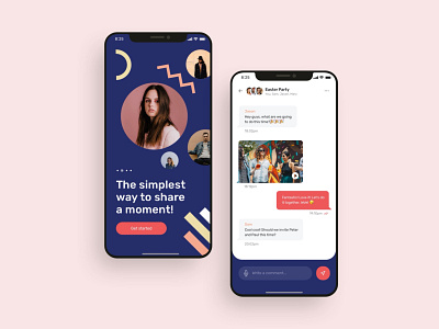 Messaging mobile app UI design