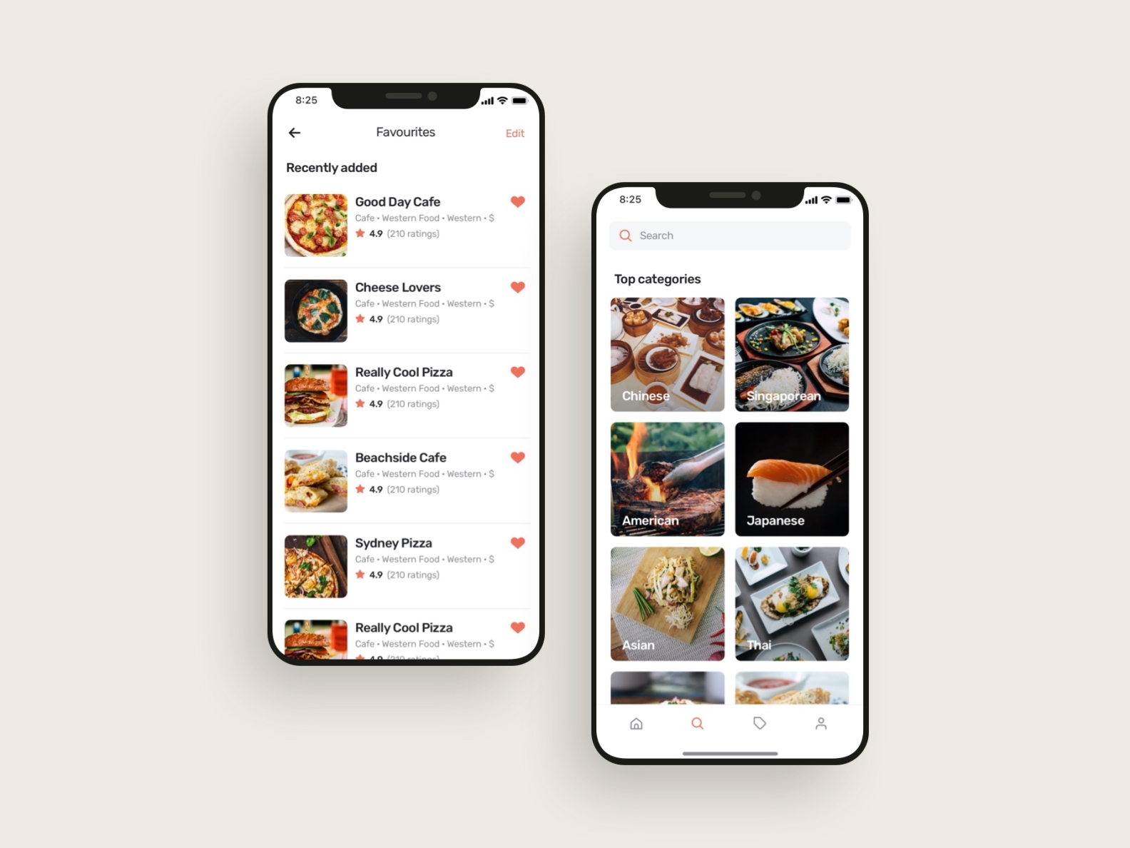 Food delivery app UI design by Interface Market on Dribbble