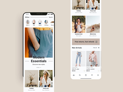 Fashion shopping mobile app
