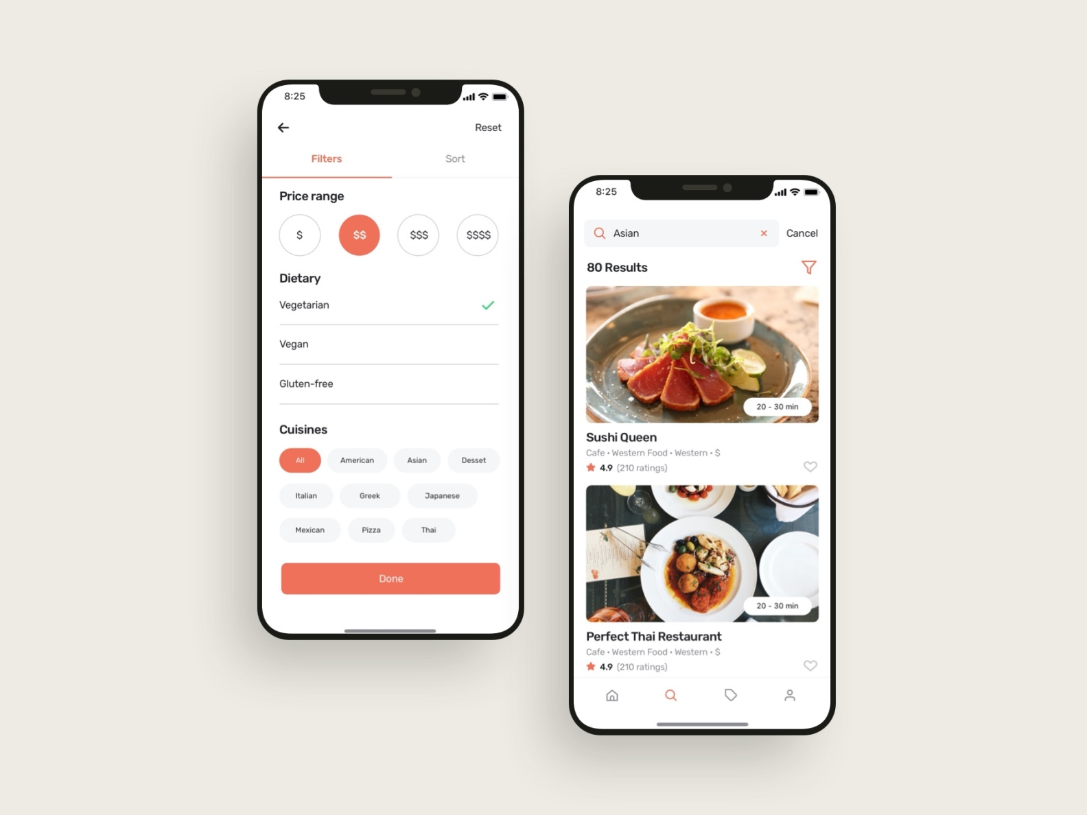 Food delivery app UI design by Interface Market on Dribbble