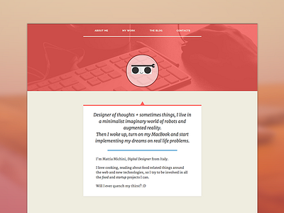 Personal website flat minimal portfolio robot ui web design webdesign website
