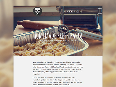 Even Robots Like To Cook blog flat food food blog minimal pasta ui web design webdesign website