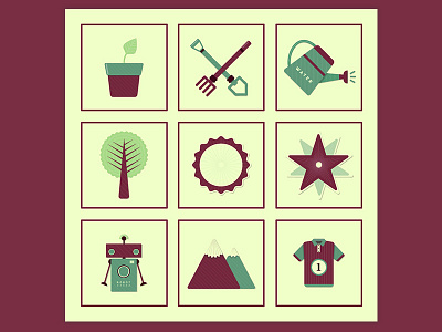 Habruzzo - Illustration Design design flat icons illustration minimal nature plant robot star sun team tree