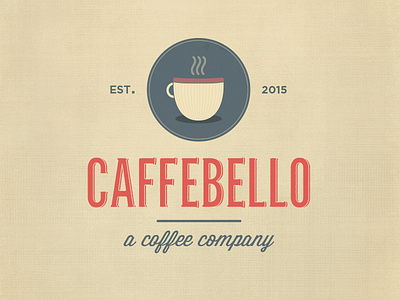 Caffebello - Alternate Version bar caffè café coffee company design illustration logo logo design vintage