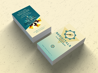 Redigitals - Business card mockup agency business business card card diamond digital digital agency geometric illustration minimal