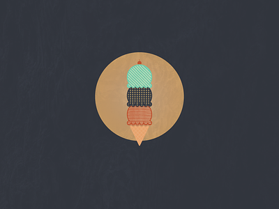 Ice Cream Illustration cream dark darkness flat ice ice cream icon illustration minimal moon texture