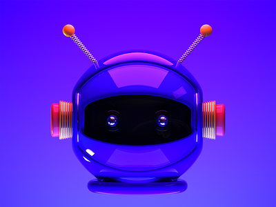 Robot Helmet 3d art bot branding chatbot cinema4d gradient illustration octane robot