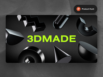 3DMADE is LIVE on ProductHunt! 🚀 3d branding cinema4d design figma icons illustrations launch launchday producthunt productlaunch shapes ui userinterface