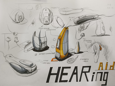 Hearing Aid product sketch