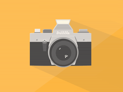 Thank you, @ChrisYoung camera dribbble first shot flat gif thanks