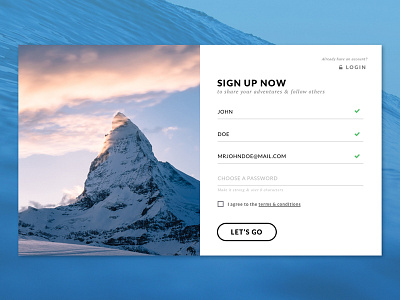 Signup! dailyui signup signup form ui