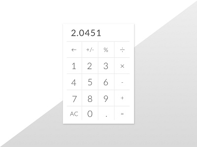 Calculator black white black and white calculator clean daily100 dailyui minimal