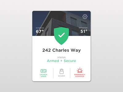 Home Monitoring 021 alarm app alarm interface daily100 dailyui dailyui100 home alarm home monitor app home monitoring monitoring system