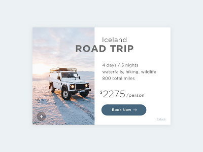 Info Card 045 daily100 dailyui detail card info card minimal photography travel trip details ux