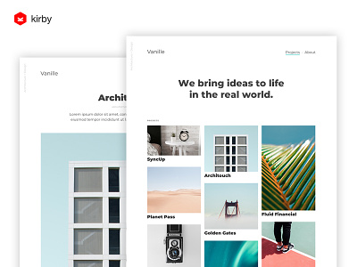 Vanille - Minimal Kirby Theme kirby kirby cms masonry grid minimal personal portfolio theme web design website