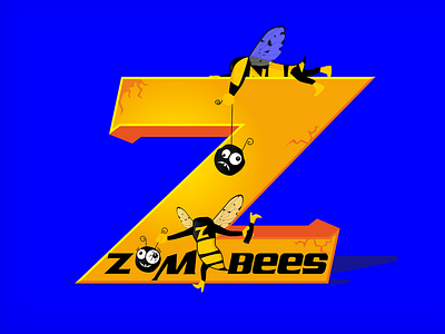 zombees animal bee coreldraw design illustration logo vector zombi zombie