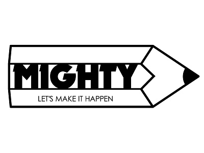 Mighty Pen black and white challenge logo make pen threadlessdribble