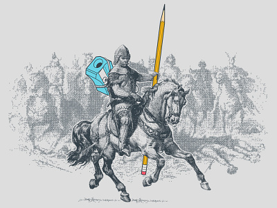 The Mighty Pencil Knight horse knight mighty pen pen pencil public domain