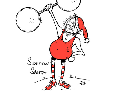 Sideshow Santa cartoon drawing illustration practise project santa
