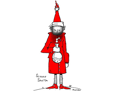 Science Santa drawing illustration practise santa project
