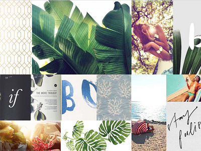 Mood Board branding brandingagency gold graphicdesign green inspiration lifestyle moodboard realestate realestatebranding tropical