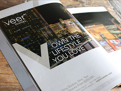 Print Ad / Veer Towers advertising design graphic design las vegas print ad print ad design print advertising print collateral real estate real estate advertising