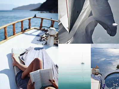 Mood Board / Yacht Play blue branding branding agency graphic design inspiration mood board ocean sail sailing water yacht yachting