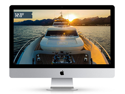 Website Design // Yacht Play graphic design ocean sunset yacht