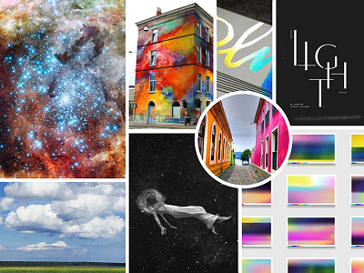 Mid-Year Inspiration Mood Board a color story black and white clouds color color hunters galaxy inspiration moodboard night sky space stars vivid color