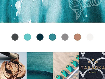 Color Story // Brand Development Project beach blue brand development branding branding agency color color story gold inspiration mood board ocean turquoise