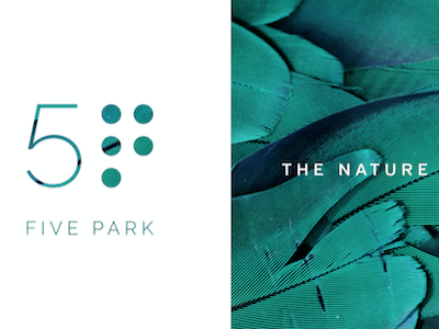 5 PARK // Poster brand branding design icon logo photo poster print tagline texture turquoise typography