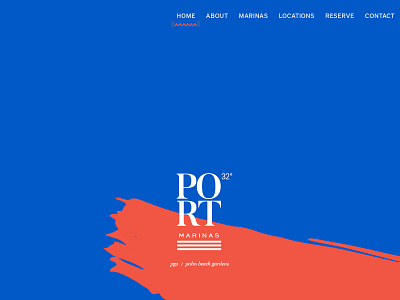 Website Exploration // Port 32° Marinas design graphic design web web design website