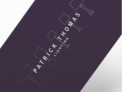 Patrick Thomas Lighting // branding branding business card foil graphic design icons illustration