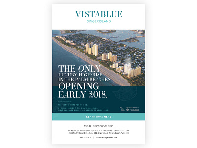 Digital ad for VistaBlue Singer Island