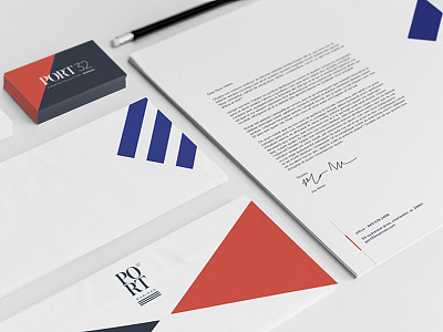 Port 32 Marinas // stationery collateral graphic design marina print collateral stationery