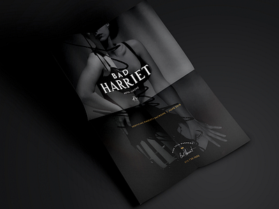 Bad Harriet Poster bar black brand branding design graphic design hospitality logo marketing