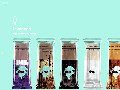 drip pop // Website brand branding food graphic design graphic designer ice cream mint pattern teal website